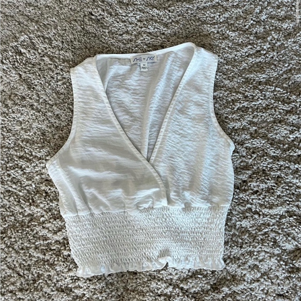 Open front white tank